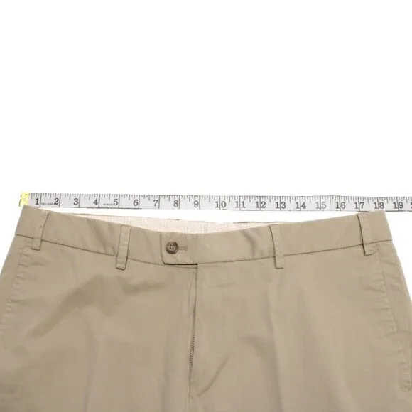 Hiltl NWT Chinos / Casual Pants Size 52 (36 US) Parma Solid Beige Cotton Blend